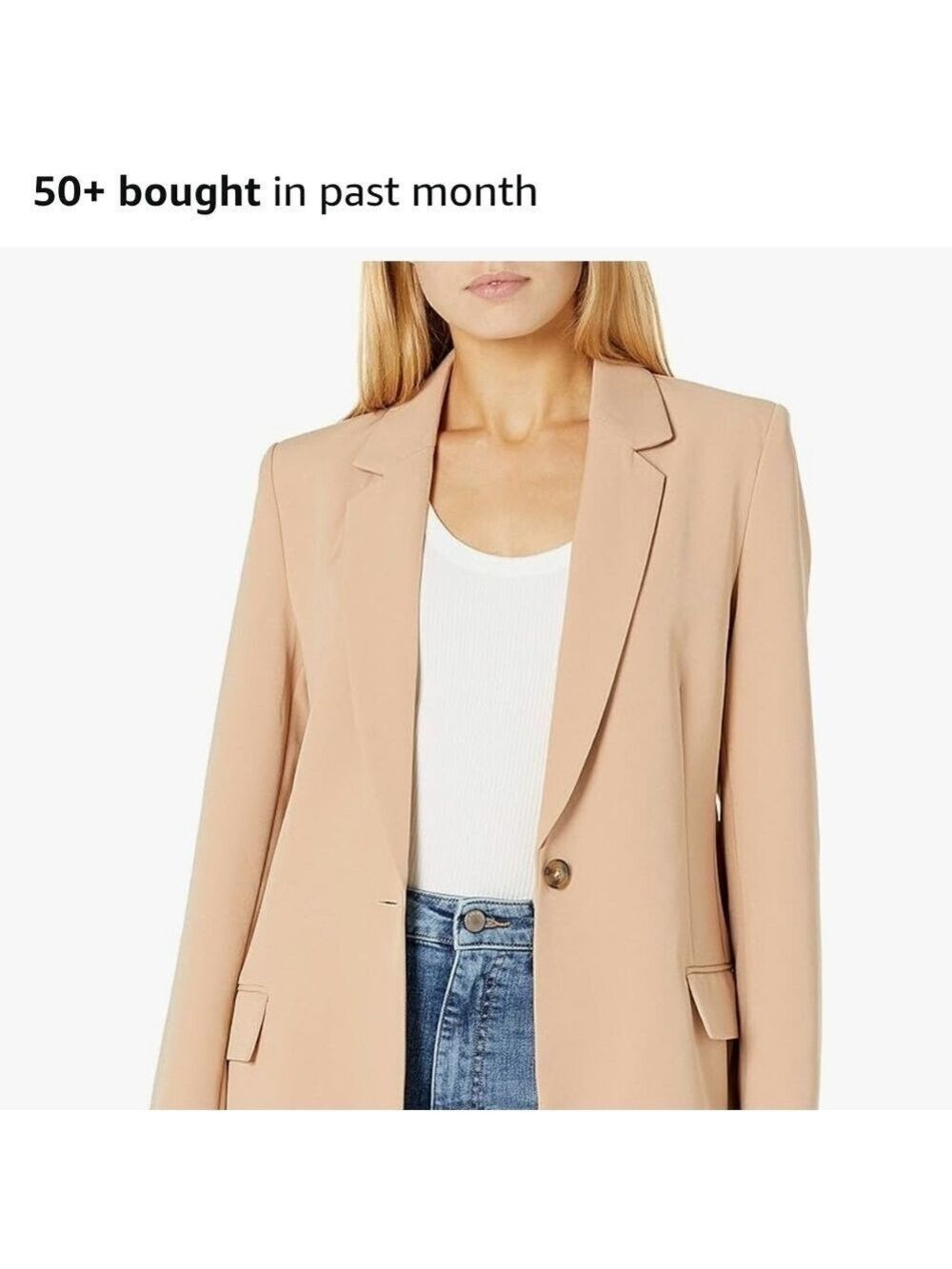 The Drop Women's Blake Long BlazerColor: Praline NWT Size XXS